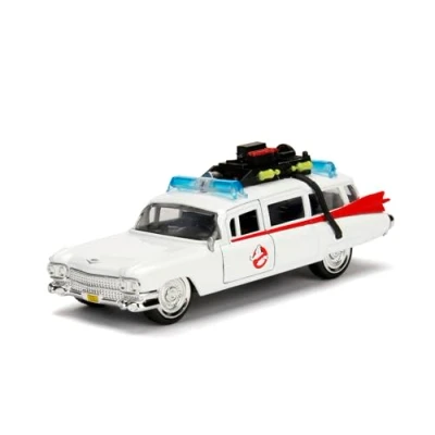 Afbeelding van Jada Toys 253232000 Ghostbuster ECTO 1 Speelgoedauto van decast, deuren om te openen, schaal 1:32, wit