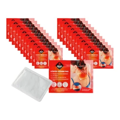 Afbeelding van Lichaamswarmtepleisters, 13 x 9 cm, zelfklevend, verpakking van 24 stuks, eenmalige warmtepad voor 8 uur warmte, nekpleisters, schouderdad, warmtekussen, pijnpleisters, luchtactiverend