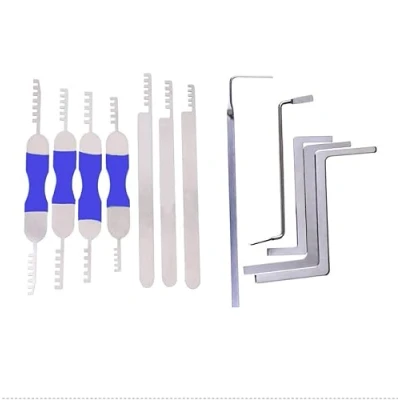 Afbeelding van 7 stks Kam Pick Lock Picking Tool met 5 Spanningssleutel Gereedschappen, Slotenmaker voor Huis