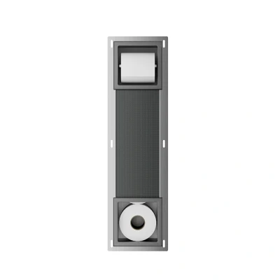 Afbeelding van Toiletrolhouder Zonder Klep en Reserverolhouder Inbouw BWS Milan Gunmetal