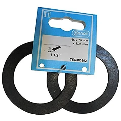 Afbeelding van Cornat Gu afdichting voor wastafelafvoer. 11/4 2 stuks, TEC380301 Für Spültisch Ablaufventil 1 1/2 inch, Ø 68 x 47 mm, Stärke 1,0 mm