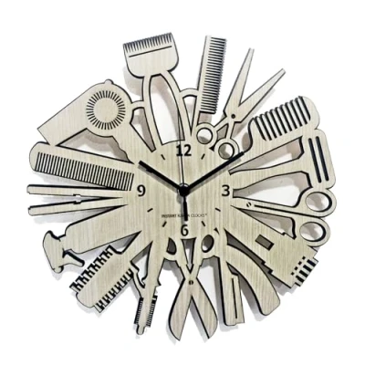 Afbeelding van Instant Karma Clocks Wandklok Barber Shop kapper salon schoonheid heren dames