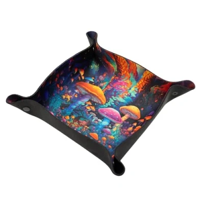 Afbeelding van Dobbelstenenbak Dobbelbak voor bord en rollenspellen Wonder Book, Roll Player, Ashes Reborn Land van Paddestoelen