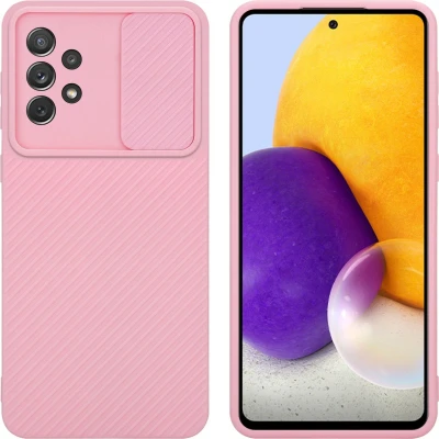Afbeelding van Cadorabo Hoesje geschikt voor Samsung Galaxy A72 4G / 5G in Bonbon Roze Beschermhoes TPU silicone Case Cover