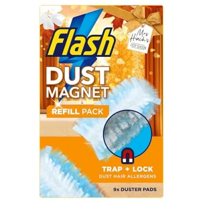 Afbeelding van Flash Duster Dust Magnet Trap &amp; Lock Cosy Season Vullingen 9, Away Dagelijks stof, haar en allergenen dankzij duizenden pluizige vezels