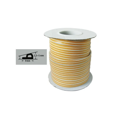 Afbeelding van Fix o moll Tochtband P profiel 100 m x 9 mm 2.5 5 wit