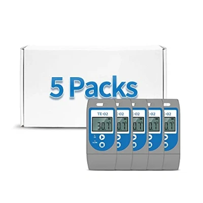 Afbeelding van ThermElc Datalogger met USB temperatuur, multifunctionele temperatuurlogger PDF rapporten, 32000 punten lezen, lange batterijduur, temperatuurgegevensrecorder voor verzending/opslag/transport