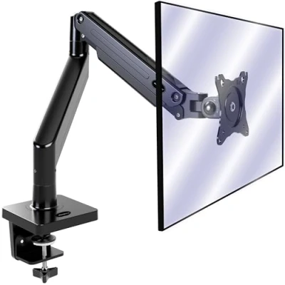 Afbeelding van Invision Monitor Arm Bracket Mount voor Meeste 24 49&quot; Schermen [Niet compatibel met gebogen schermen] VESA 75/100mm Ergonomische in Hoogte Verstelbare Desktopklem Kantelt Verlengt 2 15kg (MX450)