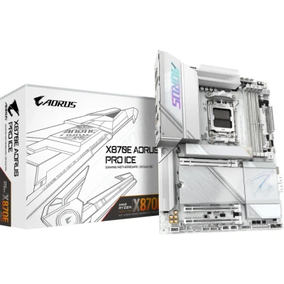 Afbeelding van Moederbord AMD Gigabyte X870E AORUS PRO ICE