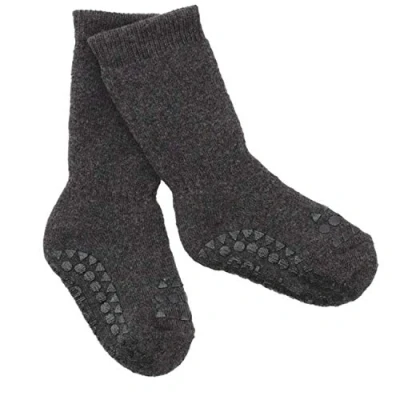 Afbeelding van GoBabyGo Bamboe Antislip Sokjes Sokken Dark Grey Melange 3 4 jaar