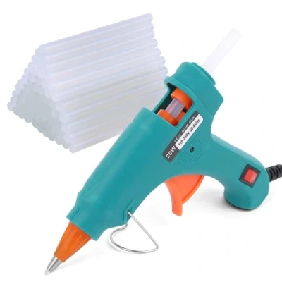 Afbeelding van VFANDV Vuurvast lijmpistool, lijmpistool met 60 stuks 20 W draadloos, hot 7 mm, voor doe het zelf kunst