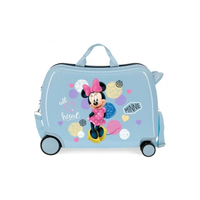 Afbeelding van Disney Minnie Mouse Ride On ABS rol zit kinderkoffer Love blauw