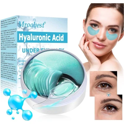 Afbeelding van Collageen oogmasker 60 STUKS anti wallen en donkere kringen gezichtsmaskers verzorging eye oog patches pads
