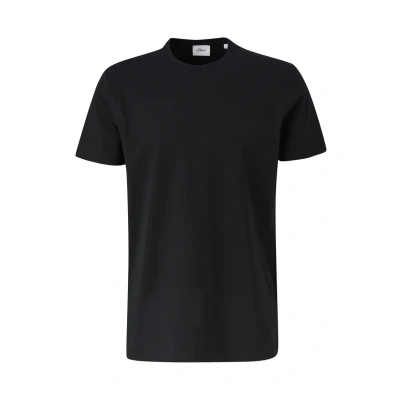 Afbeelding van s.Oliver BLACK LABEL slim fit T shirt zwart