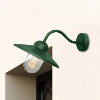 Afbeelding van Elstead Lighting LED Wand Buitenlamp Klampenborg 1X E27 Max 60W IP44 Dimbaar Fir Green