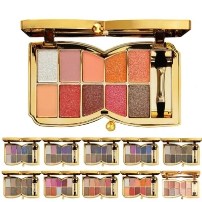 Afbeelding van 10 Colors Sparkle Shimmer Eyeshadow Palette, Glitter Professional Makeup Palette (09#)
