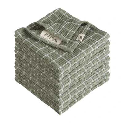 Afbeelding van Walra Vaatdoek Dry With Cubes Legergroen 9 Stuks