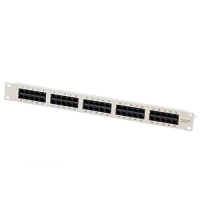 Afbeelding van EFB Elektronik Patchpaneel 50xRJ45 8/4 1HE ISDN, RAL7035, Cat. 3