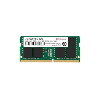 Afbeelding van Transcend 32GB JM DDR4 3200MHZ SO DIMM 2RX8 2GX8 CL22 1.2V geheugenmodule 2 x 8 GB