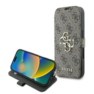 Afbeelding van Guess GUBKP16M4GGMBR iPhone 16 Plus 6,7&quot; bruin/bruin boek 4G metalen logo