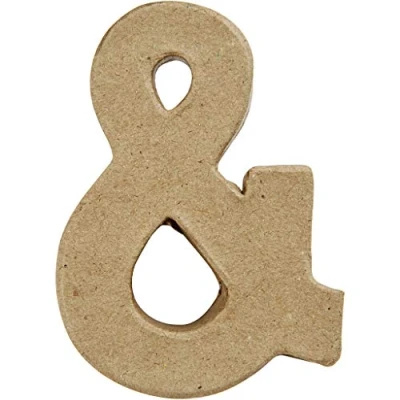 Afbeelding van Teken, klein, H: 10 cm, &amp;, 1pc, B: 7,5 cm