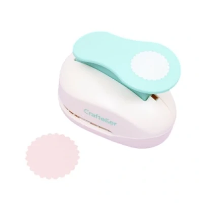 Afbeelding van Craftelier Perforator voor golvende cirkels met een diameter van 5,08 cm (2 inch) drukhendel geschikt papier en karton ideaal knutselwerk scrapbooking afmetingen ca. 11,5 x 7