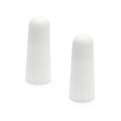 Afbeelding van sossai® 2 x deurstopper NTS Model: Anton Hoogte: 73 mm Ø: 30 Kleur: wit Voor schroeven (incl. bevestigingsmateriaal) Vloerbevestiging en wandbevestiging