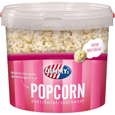 Afbeelding van Jimmy&#039;s Popcorn Zoet Bucket Emmer 220 gram