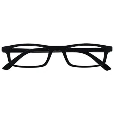 Afbeelding van The Reading Glasses Company Zwart lichtgewicht lezers Designer stijl Mens Womens lente scharnieren R17 1 +2.50
