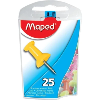Afbeelding van Maped prikbordspelden, ophangdoosje met 25 stuks prikbordspelden