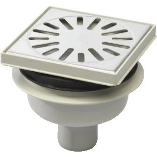 Afbeelding van Aquaberg kunststof put met onderaansl50mm RVS rooster vertselbaar