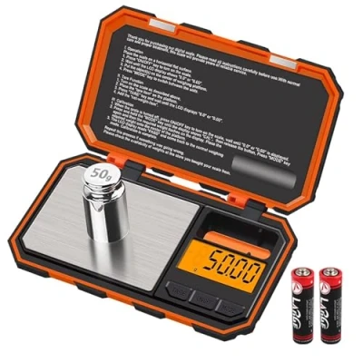 Afbeelding van UNIWEIGH Digitale Gramschaal, 200g/0.01g Pocket Elektronische Mini Smart Schaal voor Onkruid, Poeder, Munten, Sieraden, Kruiden, Voedsel, 6 Eenheden, LCD scherm, Tarra, Auto Off, met 50g Kalibratiegewicht
