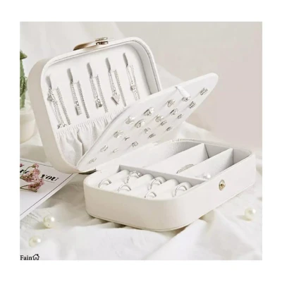 Afbeelding van Fain® luxe Sieradendoos Wit juwelendoos dames Sieradendoosje Opbergdoos Sieradenbox Sieradenkist meisjes Juwelen houder Juwelendoosje voor volwassenen