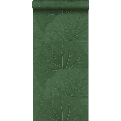Afbeelding van Leen Bakker ESTAhome Behang Grote Bladeren Donkergroen 0.53 X 10.05 M Groen Vlies