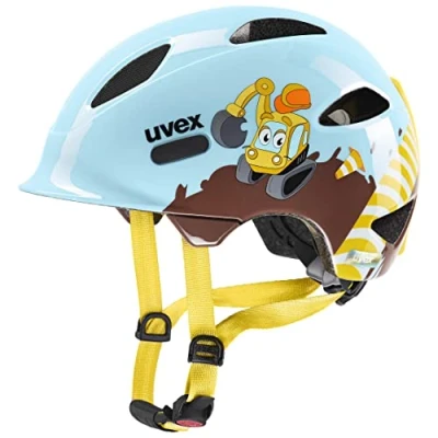 Afbeelding van uvex oyo style lichte fietshelm voor kinderen individueel passysteem uitbreidbaar met led licht digger cloud 45 50 cm