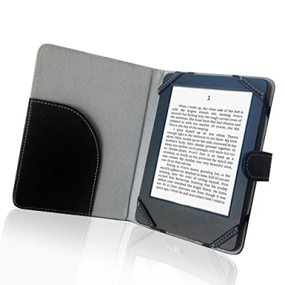 Afbeelding van ENJOY UNIQUE Book Style Litch Pu lederen Case Cover voor 6 inch ebook reader sony/kobo/pocketbook/nook/tolino (zwart)