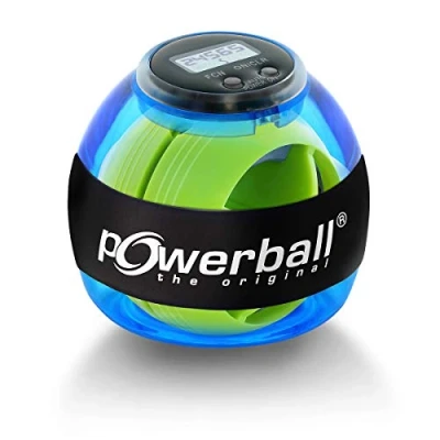 Afbeelding van Powerball Kernpower Basic Counter, gyroscopische handtrainer incl. toerenteller, transparant blauw, origineel