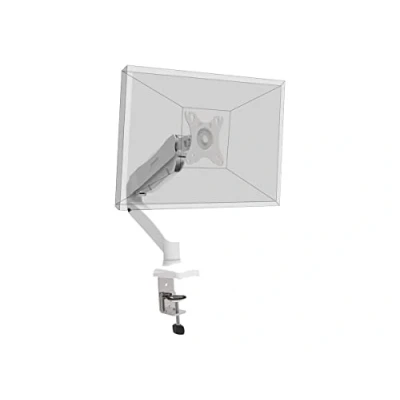 Afbeelding van Port Connect tafelhouder displayarm voor dubbele schermen tot 32 inch / 8 kg VESA standaard met uitlijning wit