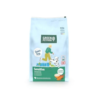 Afbeelding van Green Petfood InsectDog Sensitive met insecten en rijst (1 x 10 kg) volwassenen premium droogvoer voor volwassen gevoelige honden als enige dierlijke proteïne tarwevrij 1 stuk