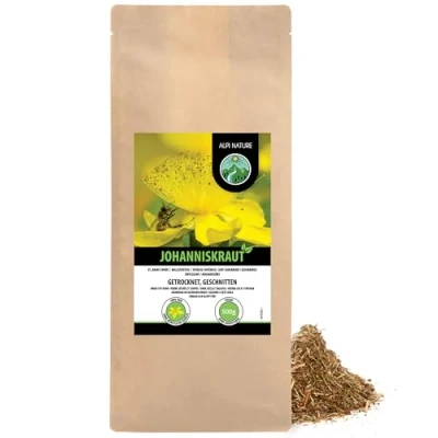 Afbeelding van Sint janskruidthee (500g), gesneden, zacht gedroogd, 100% puur en natuurlijk voor de bereiding van thee, kruidenthee, St. Janskruid thee