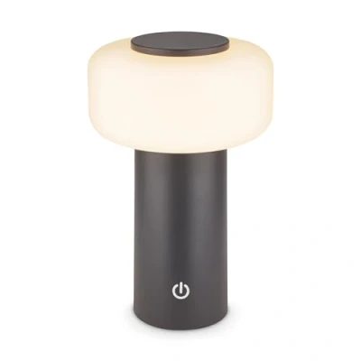 Afbeelding van BRILONER Juna Tafellamp oplaadbaar schnulos dimbaar voor buiten en binnen antraciet Ø13 x 20.6 cm