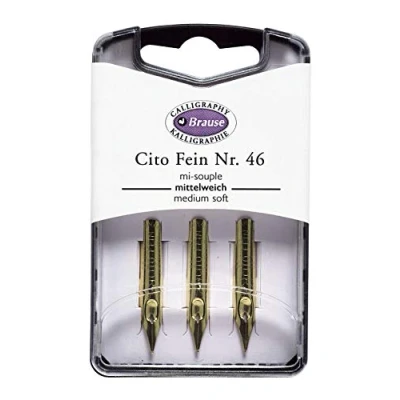 Afbeelding van Brause 300046B Pack van 3 Cito fein metalen penpunten