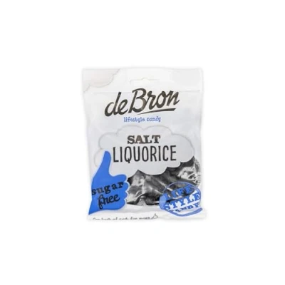 Afbeelding van De Bron Klavertjes Zout/salt Liquorice Suikervrij, 100 gram