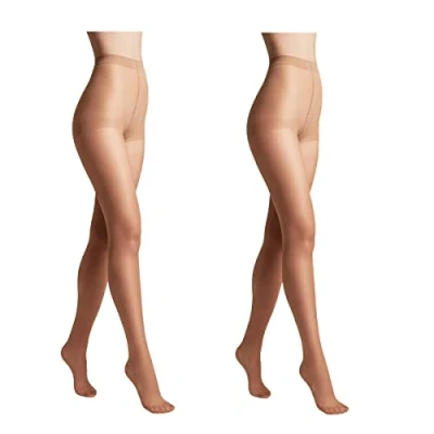 Afbeelding van Conte elegant 2 pack duurzame semi matte damespanty dunne met gemarkeerde slip glad SOLO 20 kleur bruin maat 19 Beige 4