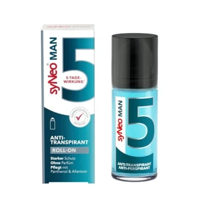 Afbeelding van syNeo 5 MAN antitranspirant Roll On, roller voor mannen, anti zweet deo transpirant deodorant, 1 pakje (1 x 50ml)