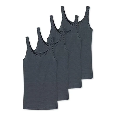 Afbeelding van Schiesser 4PACK Essentials Hemd, Dames, Maat: 46, Blau