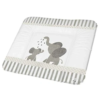 Afbeelding van Rotho Babydesign Aankleedkussen, vanaf 0 maanden, Modern Elephants, Bella Bambina, 72 x 85 cm, wit/grijs, 200620001CG