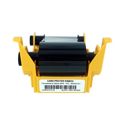 Afbeelding van 800033 301 Zwart Monochroom Lint, ZXP3 Hars Lint voor Zebra ZXP Serie 3 Card Printers, 2000 Afbeeldingen