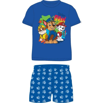 Afbeelding van Paw Patrol team shortama/pyjama blauw katoen maat 140