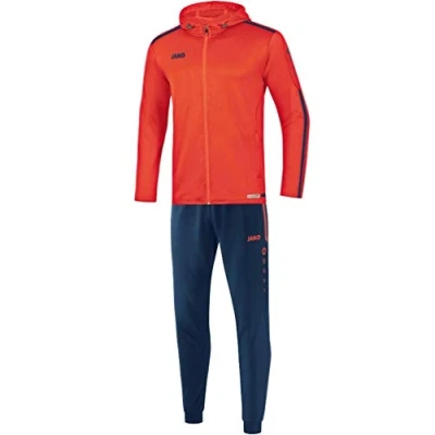 Afbeelding van Trainingspak polyester met kap Striker 2.0 Flame/navy / 140